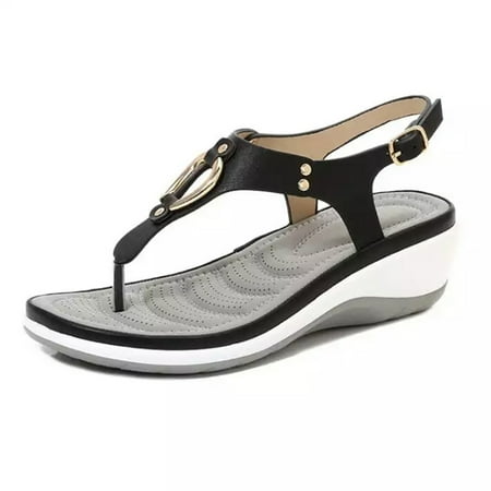 Women Soft Arched Sole Sandals Non Slip Beach Flip Flop with Metal Buckle Outdoor Indoor Use
Women Soft Arched Sole Sandals Non Slip Beach Flip Flop with Metal Buckle Outdoor Indoor Use