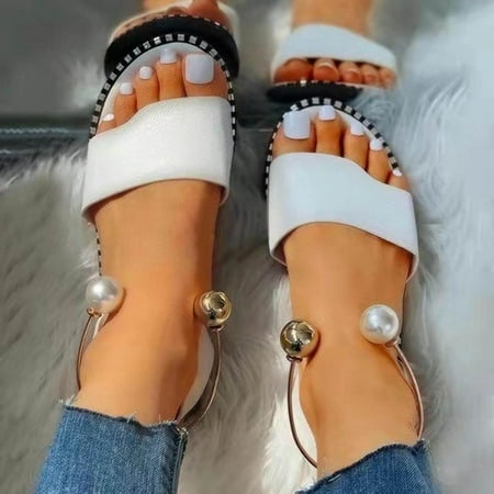 Homedles Beach Sandals for Women- Flat 2023 New Summer wear Comfy Casual Slip on Womens Sandals White
Homedles Beach Sandals for Women- Flat 2023 New Summer wear Comfy Casual Slip on Womens Sandals White