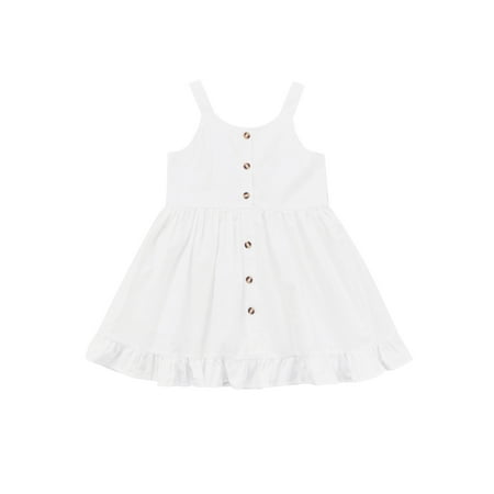 Sunisery Kids Baby Girls Summer Casual Dress Solid Color U-Neck Sleeveless Frilly One-Piece Dress Princess Dress White 4-5 Years
Sunisery Kids Baby Girls Summer Casual Dress Solid Color U-Neck Sleeveless Frilly One-Piece Dress Princess Dress White 4-5 Years