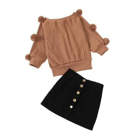 EHTMSAK Toddler Baby Children Girl Long Sleeve Outfits Clothing Set Sweater and Skirt Set Faux Fur Coffee 2Y-7Y 110
EHTMSAK Toddler Baby Children Girl Long Sleeve Outfits Clothing Set Sweater and Skirt Set Faux Fur Coffee 2Y-7Y 110