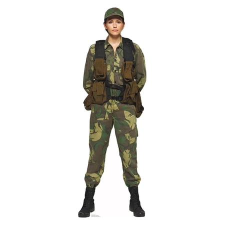 Army Military Female Soldier Lifesize Standup Standee Cardboard Cutout #938