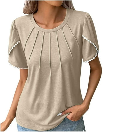 Awdenio Mother s Day Women Blouse Tops on Sale Women s Fashion Summer Round Neck Leisure Short Sleeve Solid Tops
Awdenio Mother s Day Women Blouse Tops on Sale Women s Fashion Summer Round Neck Leisure Short Sleeve Solid Tops