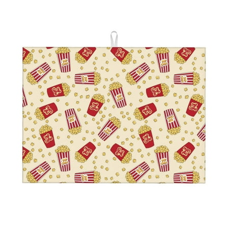 Large Dish Drying Mats for Kitchen Counter - Cute Popcorn Red 18x24In Anti-Slip Absorbent Microfiber Drying Mat for Kitchen Counter Mat Dish Rack Mat with Hanging Loop
Large Dish Drying Mats for Kitchen Counter - Cute Popcorn Red 18x24In Anti-Slip Absorbent Microfiber Drying Mat for Kitchen Counter Mat Dish Rack Mat with Hanging Loop