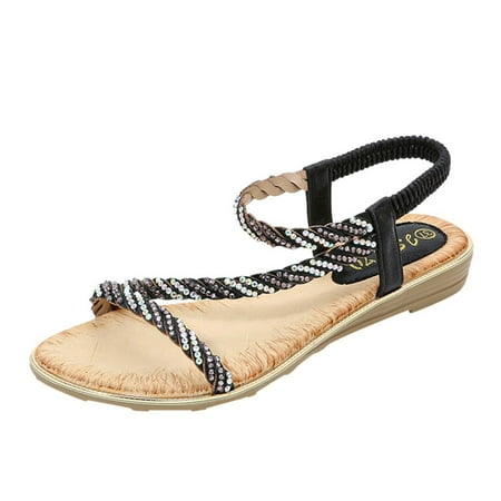 Follure Girl women s casual shoes Summer Women Ladies Fashion Crystal Bling Flat Sandals Beach Casual Shoes Black 38
Follure Girl women s casual shoes Summer Women Ladies Fashion Crystal Bling Flat Sandals Beach Casual Shoes Black 38