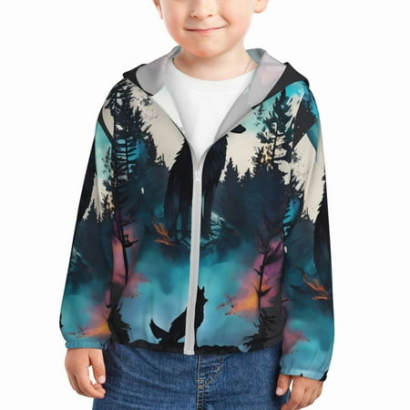Ocsxa Artistic Moon Valley Wolf Print Kids Active Zipper Sun Protection Jacket Boys Girls Hooded Cooling Shirt-18 Months
Ocsxa Artistic Moon Valley Wolf Print Kids Active Zipper Sun Protection Jacket Boys Girls Hooded Cooling Shirt-18 Months