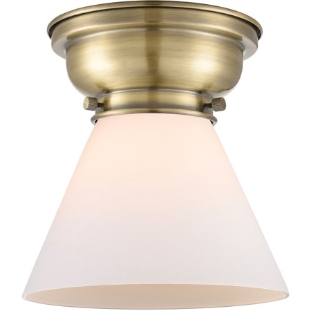 Antique Brass Tone Flush Mounts 8 Wide Steel/Glass Medium Base 1 Light Fixture 
Antique Brass Tone Flush Mounts 8 Wide Steel/Glass Medium Base 1 Light Fixture