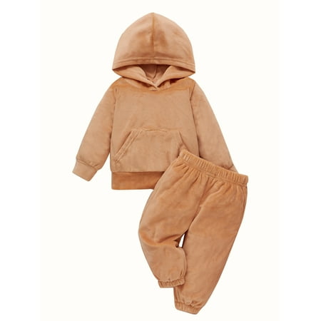 Sunisery Autumn Casual Baby Girls Boys Clothes Sets Solid Fur Plush Long Sleeve Hooded Pocket Tops Pants Khaki 9-12 Months
Sunisery Autumn Casual Baby Girls Boys Clothes Sets Solid Fur Plush Long Sleeve Hooded Pocket Tops Pants Khaki 9-12 Months