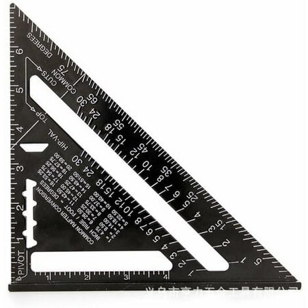 17cm Triangle Protractor Aluminum Alloy Square Carpenter Triangle Metric Professional Carpentry Angle Ruler Triangular Ruler with Protractor Measuring Tool Black
17cm Triangle Protractor Aluminum Alloy Square Carpenter Triangle Metric Professional Carpentry Angle Ruler Triangular Ruler with Protractor Measuring Tool Black