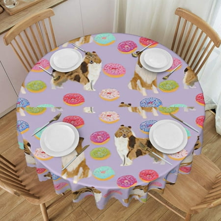 Tablecloth Pet Friendly Rough Collie Table Cloth For Circular Tables Waterproof Resistant Picnic Table Covers For Kitchen Dining/Party
Tablecloth Pet Friendly Rough Collie Table Cloth For Circular Tables Waterproof Resistant Picnic Table Covers For Kitchen Dining/Party