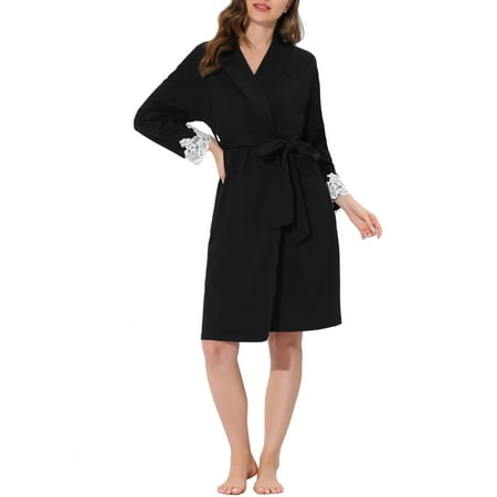 Unique Bargains Women s Pajamas Robe Sleepwear Lace Nightgown Tie Waist Lounge Bathrobe
Unique Bargains Women s Pajamas Robe Sleepwear Lace Nightgown Tie Waist Lounge Bathrobe
