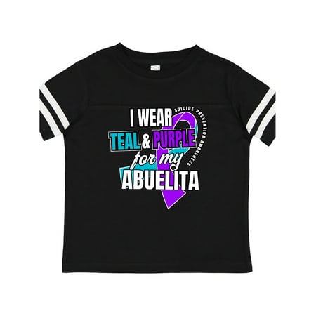 Inktastic Suicide Prevention I Wear Teal and Purple for My Abuelita Gift Toddler Boy or Toddler Girl T-Shirt
Inktastic Suicide Prevention I Wear Teal and Purple for My Abuelita Gift Toddler Boy or Toddler Girl T-Shirt