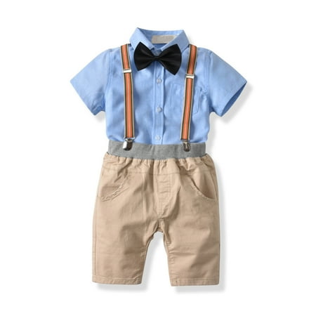 Journey Newborn Boy Clothing Set Cotton Gentleman Short Sleeve Shirt + Shorts+Necktie with Strap Summer Suit
Journey Newborn Boy Clothing Set Cotton Gentleman Short Sleeve Shirt + Shorts+Necktie with Strap Summer Suit