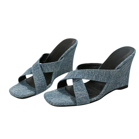 Summer Saving Clearance! Kukoosong Sandals Women Flat Shoes Beach Sandals Summer Non-Slip Causal Slippers Wedge Sandals for Women Light Blue 40
Summer Saving Clearance! Kukoosong Sandals Women Flat Shoes Beach Sandals Summer Non-Slip Causal Slippers Wedge Sandals for Women Light Blue 40