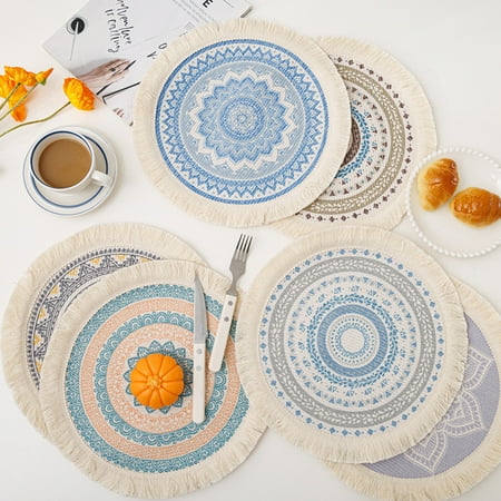 KAOU Thick Placemat Anti-scalding Good Heat Insulation Bohemia Tassel Cotton Dining Table Place Mat for Dining Room
KAOU Thick Placemat Anti-scalding Good Heat Insulation Bohemia Tassel Cotton Dining Table Place Mat for Dining Room