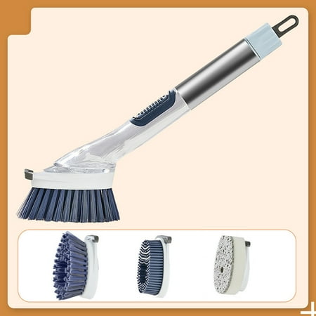 Hesroicy 1 Set Strong Desmearing Dish Soap Brush Anti-slip TPR Removable Head Kitchen Scrub Brush for Home
Hesroicy 1 Set Strong Desmearing Dish Soap Brush Anti-slip TPR Removable Head Kitchen Scrub Brush for Home