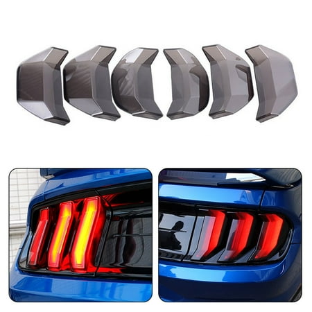 Smoked Black Tail Light Lamp Cover Guard Trim For Ford Mustang 18+Accessories
