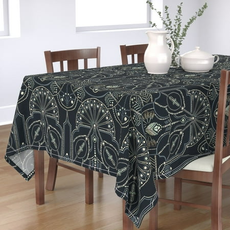 Cotton Sateen Tablecloth 70 Square - Ornamental Deco Midnight Art 1920S Geometric Glam Look Print Custom Table Linens by Spoonflower
Cotton Sateen Tablecloth 70 Square - Ornamental Deco Midnight Art 1920S Geometric Glam Look Print Custom Table Linens by Spoonflower