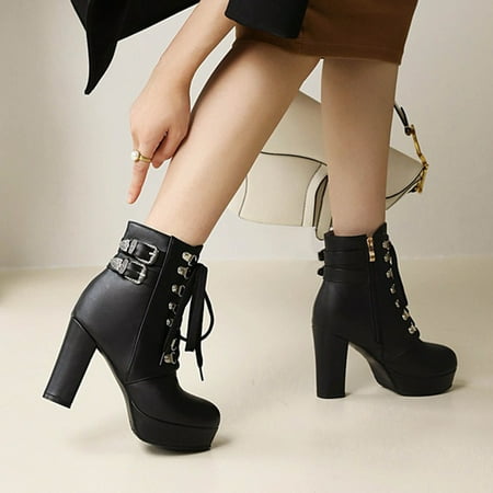 Pejock Women s Ankle Boots Retro Thick Heel High Heel Boots Plus Size Zipper Booties Mid Calf Booties Chunky High Heel Pull On Design Western Boots Walking Combat Boots Winter Warm Boots
Pejock Women s Ankle Boots Retro Thick Heel High Heel Boots Plus Size Zipper Booties Mid Calf Booties Chunky High Heel Pull On Design Western Boots Walking Combat Boots Winter Warm Boots