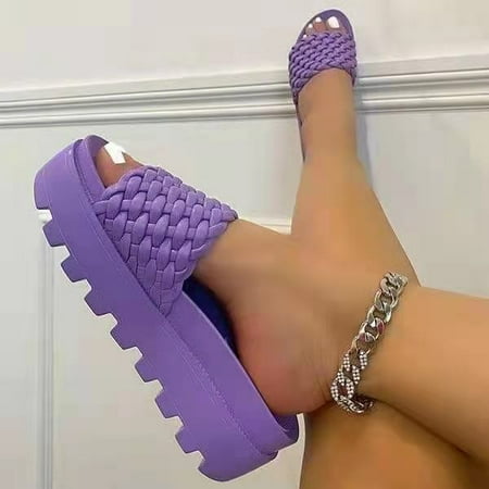 Women s Platform Sandals Flatform Slide Open Toe Casual Summer Beach Outdoor Wedge Woven Belt Slipper
Women s Platform Sandals Flatform Slide Open Toe Casual Summer Beach Outdoor Wedge Woven Belt Slipper