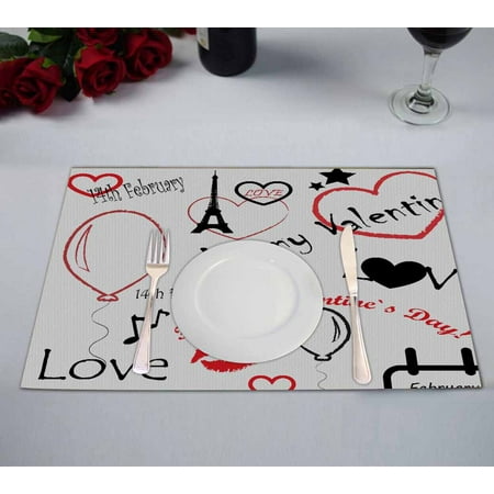 PKQWTM valentine s day Kitchen Dining Table Mats Placemats Size 12x18 Inches Set of 2 Pieces
PKQWTM valentine s day Kitchen Dining Table Mats Placemats Size 12x18 Inches Set of 2 Pieces