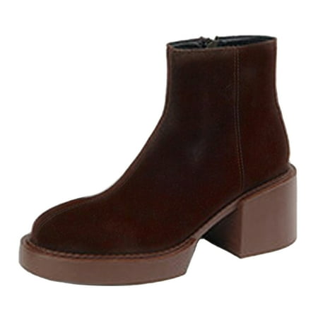 Qufokar Boots for Women Snow Dress Womens Winter Boots Fashion Women Flock Solid Color Autumn Thick Sole Square Heels Zpper Short Booties Round Toe Shoes
Qufokar Boots for Women Snow Dress Womens Winter Boots Fashion Women Flock Solid Color Autumn Thick Sole Square Heels Zpper Short Booties Round Toe Shoes