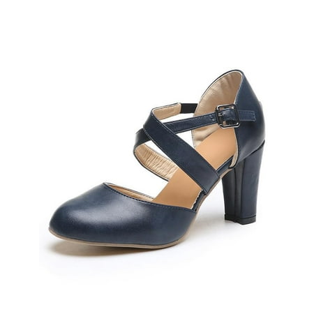 Crocowalk Ladies High Heels Cross Strap Sandals Heeled Pumps Women Dress Shoes Work Comfort Buckle Blue 7
Crocowalk Ladies High Heels Cross Strap Sandals Heeled Pumps Women Dress Shoes Work Comfort Buckle Blue 7