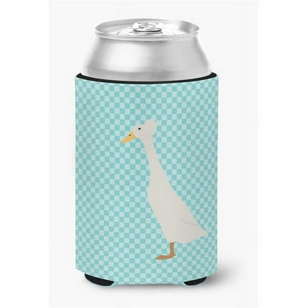Bali Duck Blue Check Can or Bottle Hugger - Blue