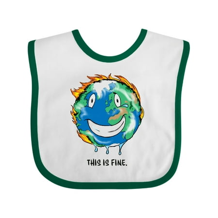 Inktastic This is Fine Earth on Fire Gift Baby Boy or Baby Girl Bib