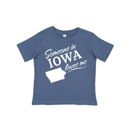Inktastic Someone in Iowa Loves Me Gift Toddler Boy or Toddler Girl T-Shirt