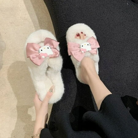 liaozhi Kawaii Sanrio Hello Kitty Women‘s Cotton Slippers Autumn Winter Cartoon Bow Home Shoes New Versatile Soft Plush Slippers Student ZZ
liaozhi Kawaii Sanrio Hello Kitty Women‘s Cotton Slippers Autumn Winter Cartoon Bow Home Shoes New Versatile Soft Plush Slippers Student ZZ