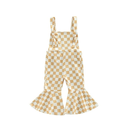 Gureui Toddler Infant Baby Girls One-Piece Overalls Checkerboard Plaid Print Sleeveless Flare Pants Casual Rompers Jumpsuits
Gureui Toddler Infant Baby Girls One-Piece Overalls Checkerboard Plaid Print Sleeveless Flare Pants Casual Rompers Jumpsuits