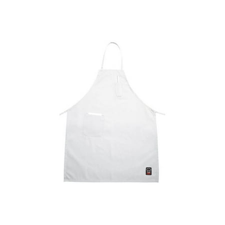 Full Length Bib Apron w/Pocket White 3 packs