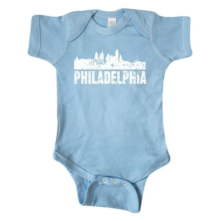 Inktastic Philadelphia Skyline Grunge Gift Baby Boy or Baby Girl Bodysuit