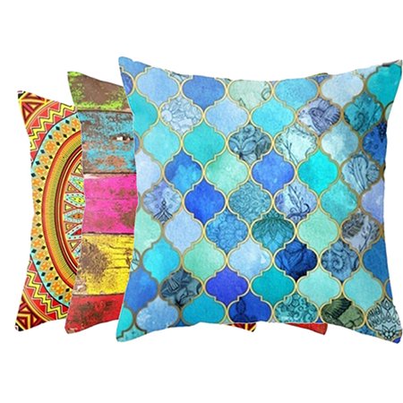 Boho Geometric Beach Painting Living Room Sofa Linen Cushion Cover Pillow Case
