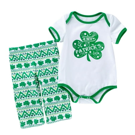 St. Patricks Day Baby Boys Girls Clothes Fall Short Sleeve Spring Summer Print Romper Bodysuit Pants Outfits Clothes
St. Patricks Day Baby Boys Girls Clothes Fall Short Sleeve Spring Summer Print Romper Bodysuit Pants Outfits Clothes