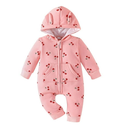 LIhncine Baby Girl Jumpsuit Autumn And Winter Baby Jumpsuit Cherry Print Pink Zipper Cute Romper Casual Rompers for Girls(Pink 12-18 Months)
LIhncine Baby Girl Jumpsuit Autumn And Winter Baby Jumpsuit Cherry Print Pink Zipper Cute Romper Casual Rompers for Girls(Pink 12-18 Months)
