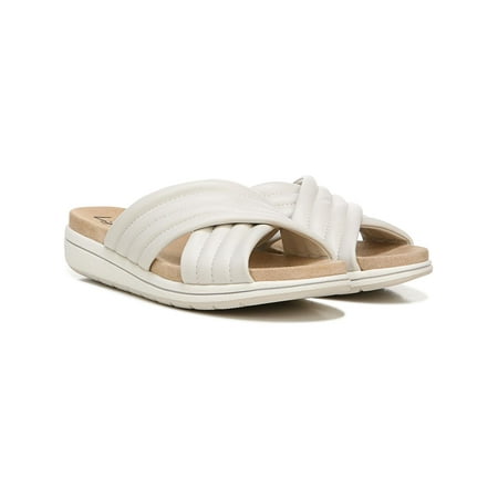 LifeStride Womens Panama Faux Leather Slip On Wedge Sandals