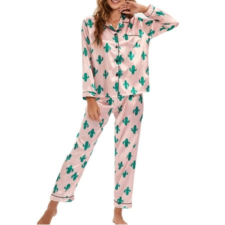 Pajamas For Women Home Clothes Long Sleeved Solid Color Silk Like Shirt Trousers Thin Pajama Suit Womens Pajama Sets Womens Fall Fashion 2022
Pajamas For Women Home Clothes Long Sleeved Solid Color Silk Like Shirt Trousers Thin Pajama Suit Womens Pajama Sets Womens Fall Fashion 2022
