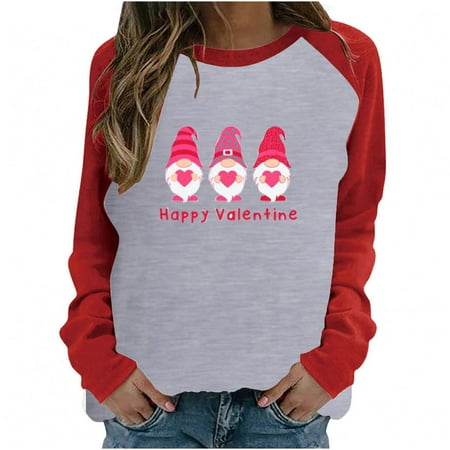 Womens Long Sleeves Blouse Valentine s Day Fashion Love Printing Patchwork Sleeve Pullover Casual Loose Round Neck Ladies Tunics Sweatshirt Top
Womens Long Sleeves Blouse Valentine s Day Fashion Love Printing Patchwork Sleeve Pullover Casual Loose Round Neck Ladies Tunics Sweatshirt Top