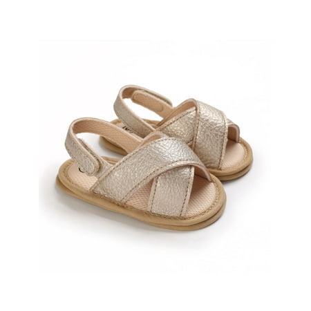 Ymiytan Infant Sandals Soft Sole Flat Sandal Summer Crib Shoes Birthday Non-Slip Casual Cross Strap First Walkers Golden 6-12 months
Ymiytan Infant Sandals Soft Sole Flat Sandal Summer Crib Shoes Birthday Non-Slip Casual Cross Strap First Walkers Golden 6-12 months