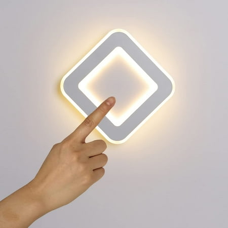 LED Wall Light Indoor with Touch Switch 19W Modern Wall Light 3000K/4000K/6000K Bedroom Reading Light Metal Black White Wall Lamp for Living Room Kitchen Stair Hallway (white)
LED Wall Light Indoor with Touch Switch 19W Modern Wall Light 3000K/4000K/6000K Bedroom Reading Light Metal Black White Wall Lamp for Living Room Kitchen Stair Hallway (white)