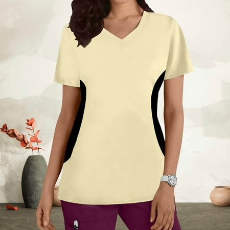 JNGSA Womens Nurse Uniform Easter Bunny Eggs Print Scrub Tops Short Sleeve V Neck Pocket Working Uniform Workwear Yellow XXL Clearance
JNGSA Womens Nurse Uniform Easter Bunny Eggs Print Scrub Tops Short Sleeve V Neck Pocket Working Uniform Workwear Yellow XXL Clearance