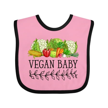 Inktastic Vegan Baby Vegetables Gift Baby Boy or Baby Girl Bib