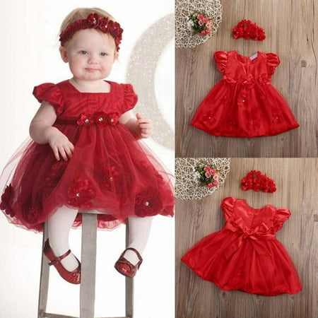 Toddler Girls Clothes Summer Baby Girls Red Floral Dresses Little Girl Mesh Tulle Short Sleeve Headband Wedding Party Headwear Outfit Clothes L1
Toddler Girls Clothes Summer Baby Girls Red Floral Dresses Little Girl Mesh Tulle Short Sleeve Headband Wedding Party Headwear Outfit Clothes L1