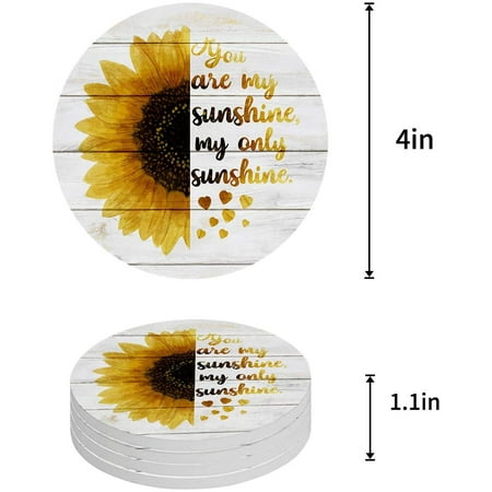 ZHANZZK Summer Sunflower Plant on Wooden Plank Set of 8 Round Coaster for Drinks Absorbent Ceramic Stone Coasters Cup Mat with Cork Base for Home Kitchen Room Coffee Table Bar Decor
ZHANZZK Summer Sunflower Plant on Wooden Plank Set of 8 Round Coaster for Drinks Absorbent Ceramic Stone Coasters Cup Mat with Cork Base for Home Kitchen Room Coffee Table Bar Decor