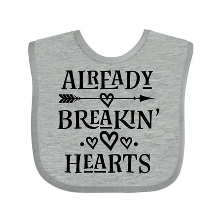 Inktastic Boys Valentines Day Breaking Hearts Gift Baby Boy Bib