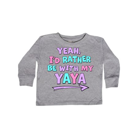 Inktastic Yeah I d Rather be with My Yaya in Pink Blue and Purple Gift Toddler Boy or Toddler Girl Long Sleeve T-Shirt
Inktastic Yeah I d Rather be with My Yaya in Pink Blue and Purple Gift Toddler Boy or Toddler Girl Long Sleeve T-Shirt