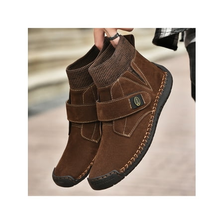 Daeful Men Short Boots Mid Top Bootie Retro Ankle Boot Mens Breathable Comfortable Plush Lined Shoes Brown 8.5
Daeful Men Short Boots Mid Top Bootie Retro Ankle Boot Mens Breathable Comfortable Plush Lined Shoes Brown 8.5