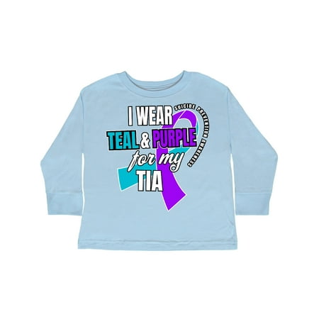 Inktastic Suicide Prevention I Wear Teal and Purple for My Tia Gift Toddler Boy or Toddler Girl Long Sleeve T-Shirt
Inktastic Suicide Prevention I Wear Teal and Purple for My Tia Gift Toddler Boy or Toddler Girl Long Sleeve T-Shirt