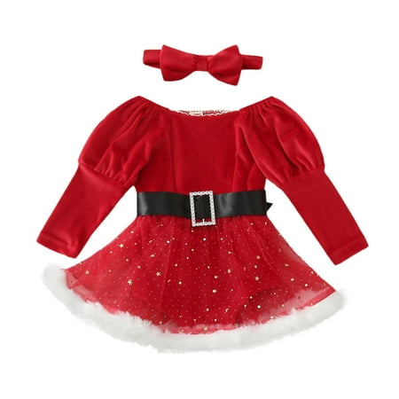 Bjutir Toddler Boys Girls Bodysuits One-Pieces Long Sleeve Christmas Romper Star Tulle Bodysuits Dress Headbands Set Red 6-12 Months
Bjutir Toddler Boys Girls Bodysuits One-Pieces Long Sleeve Christmas Romper Star Tulle Bodysuits Dress Headbands Set Red 6-12 Months